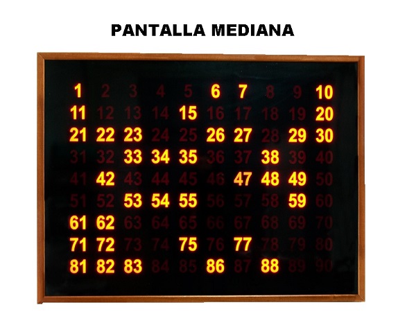 pantalla bingo mediana